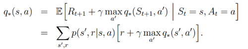 Denklem 1: Bellman Optimali Eşitliği